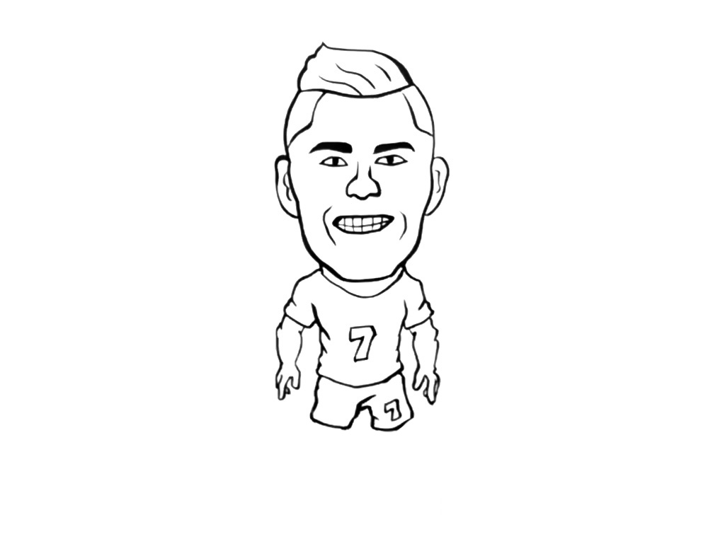 国际巨星C罗简笔画教程-图4