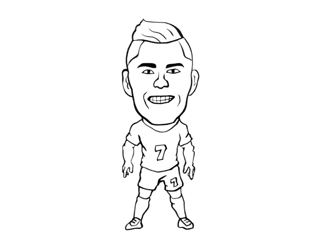 国际巨星C罗简笔画教程-图5