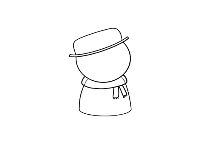 可爱雪人简笔画怎么画-图4