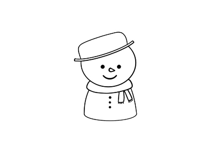 可爱雪人简笔画怎么画-图6