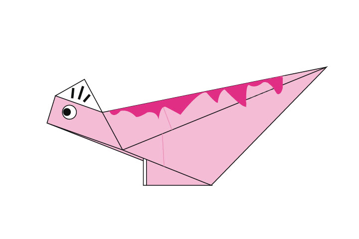 恐龙折纸图解步骤