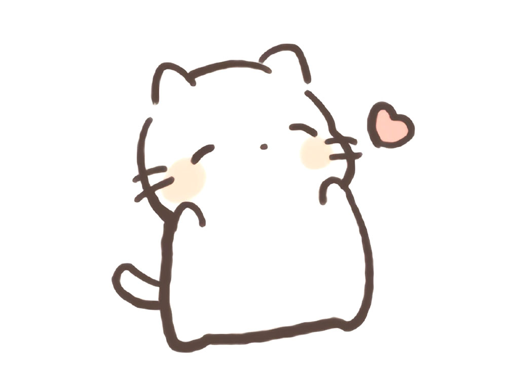 可爱小猫简笔画图片-图1