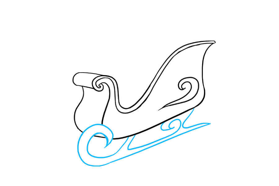 步骤6：清除雪橇的指导线。