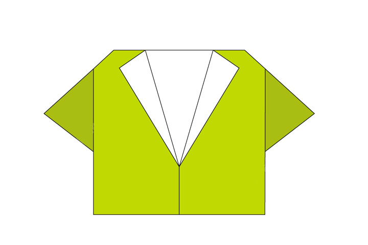 短袖衬衫折纸教程