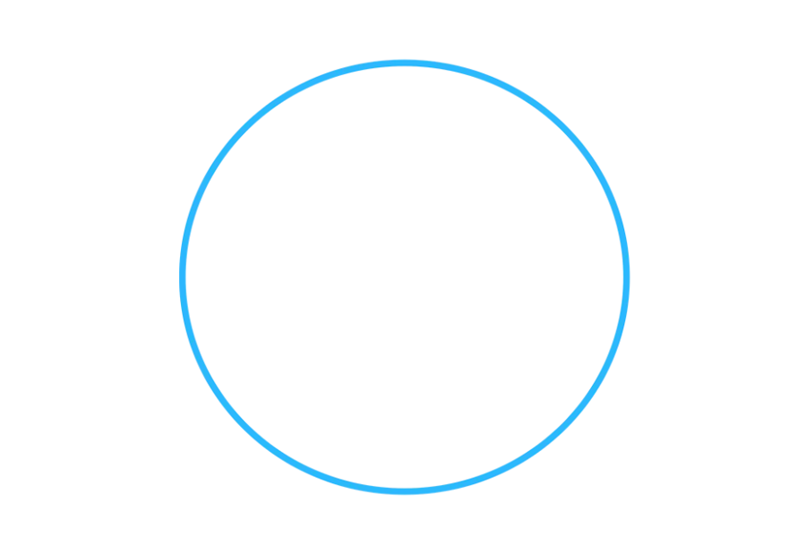 步骤1：首先画一个圆。这将帮助您勾勒花圈的形状。