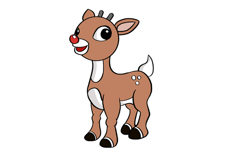如何画红鼻子驯鹿鲁道夫