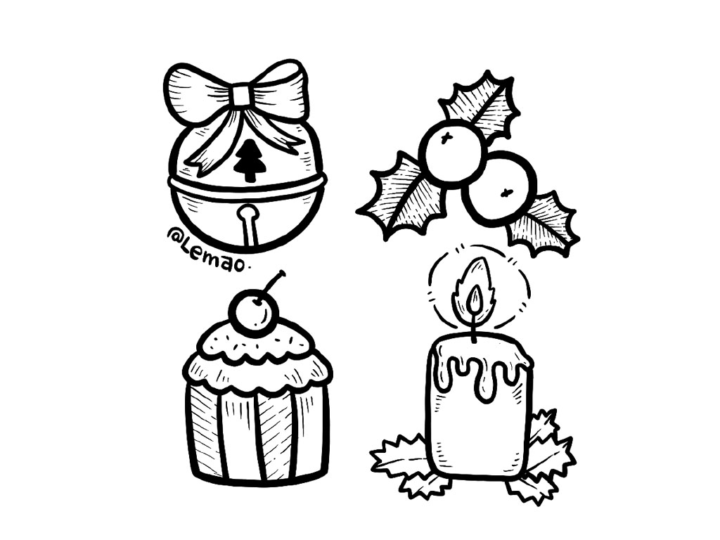 圣诞节装饰简笔画图片-图4