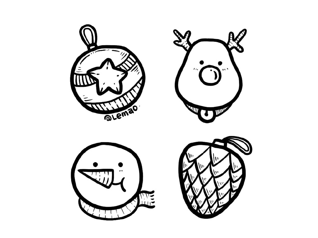 圣诞节装饰简笔画图片-图6