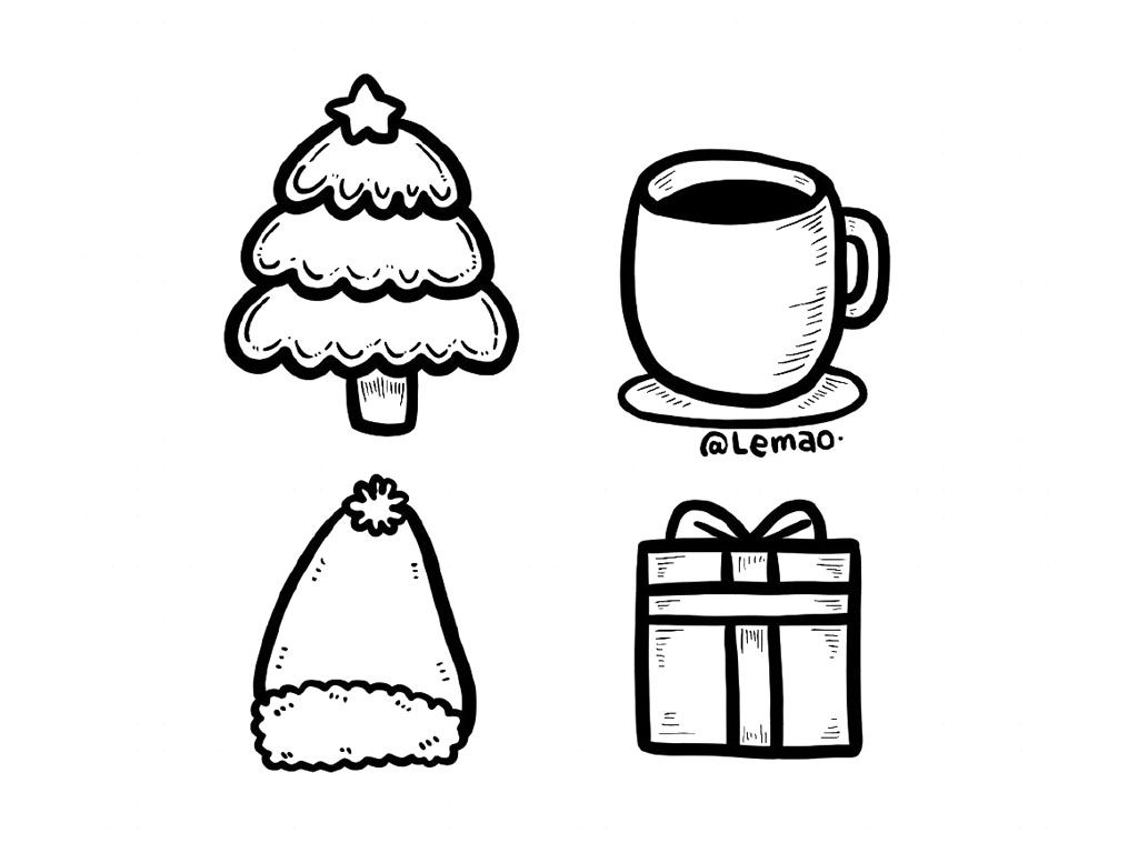 圣诞节装饰简笔画图片-图8