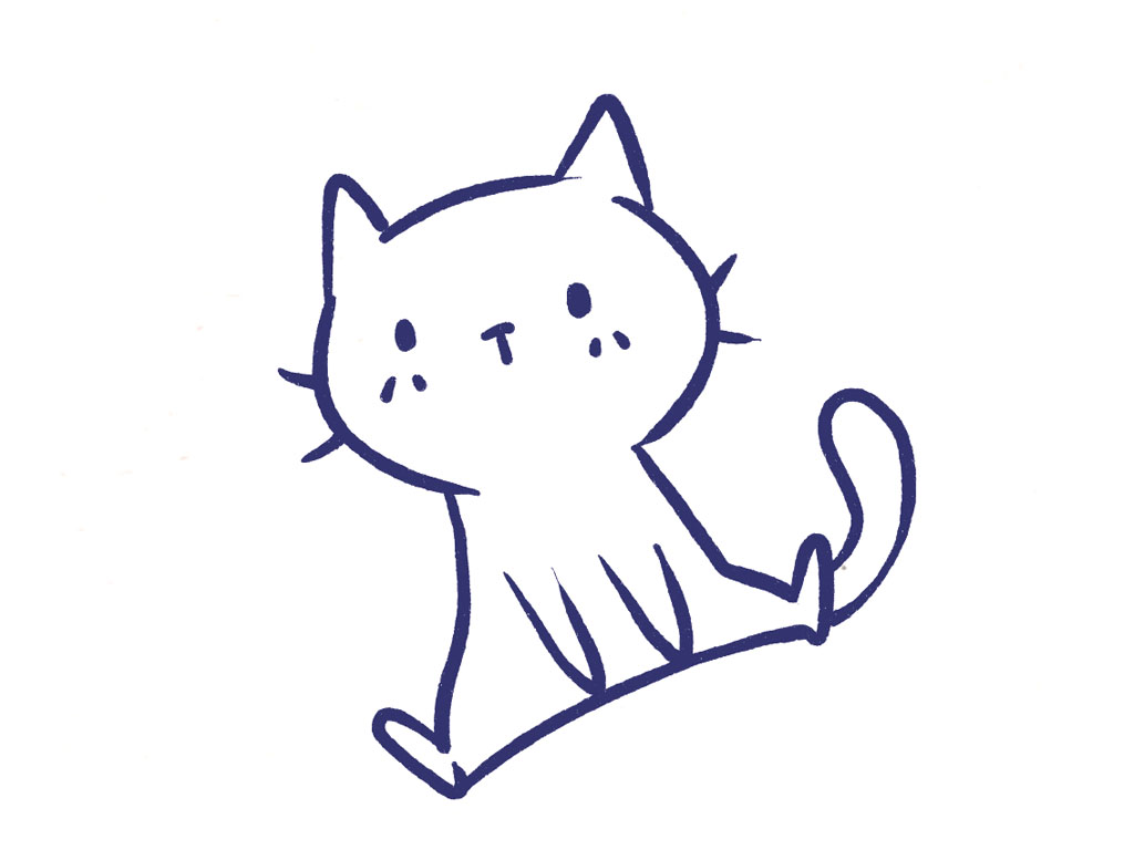 可爱喵喵简笔画图片-图2