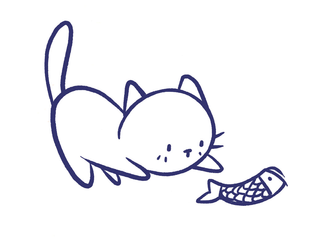 可爱喵喵简笔画图片-图3