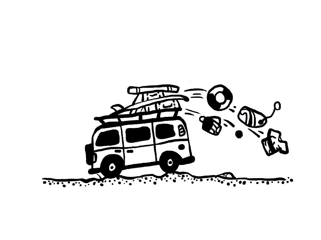 旅行的巴士简笔画画法