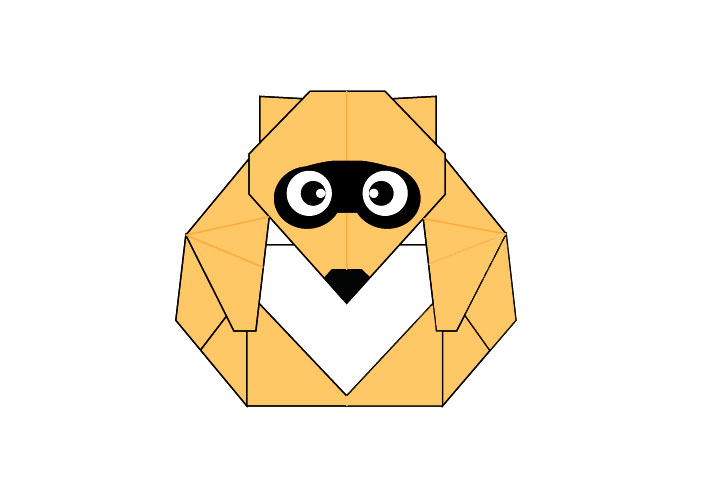 可爱浣熊折纸教程