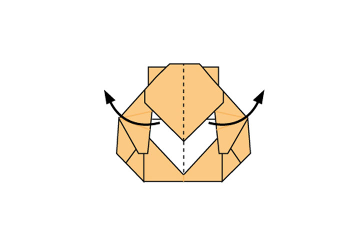 可爱浣熊折纸教程-图16