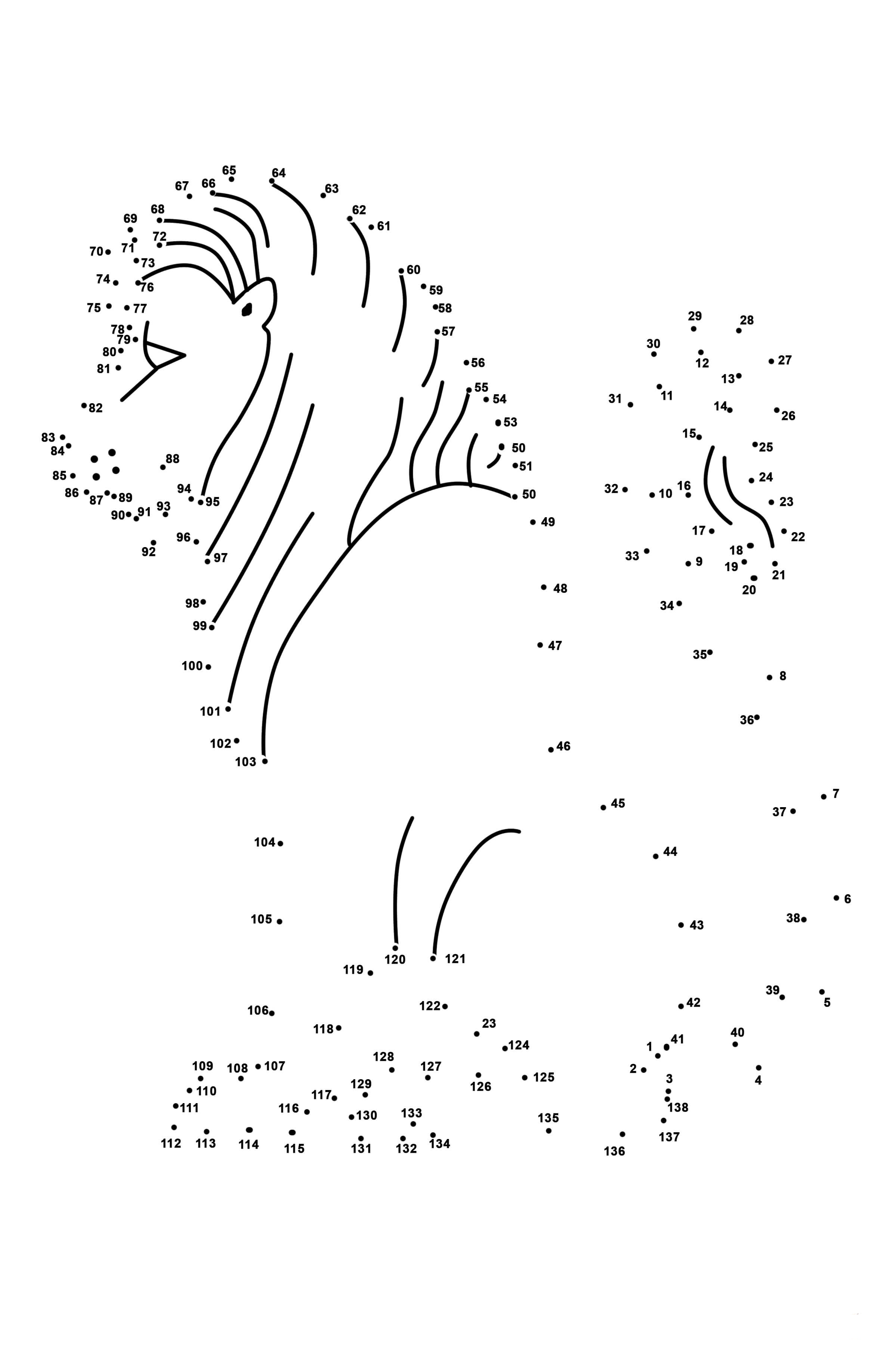 狮子连线画图片素材