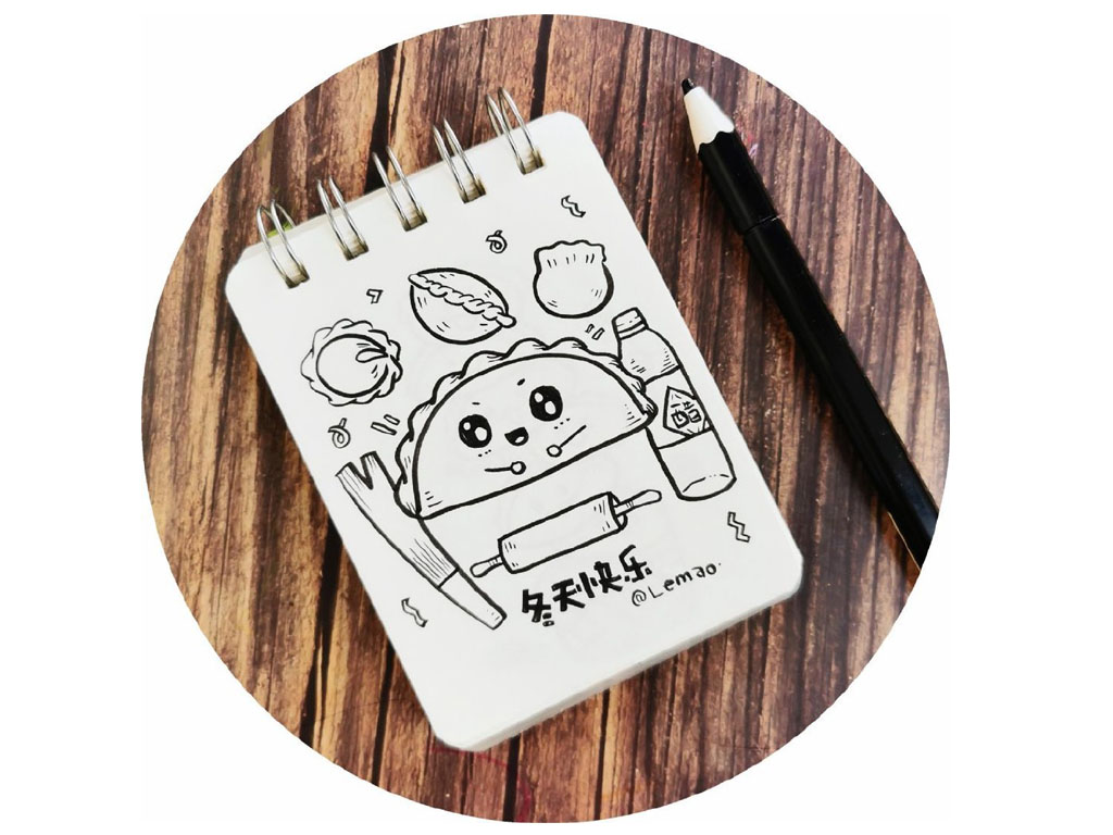 一组冬至简笔小画图片-图5