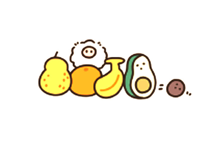 如何画可爱水果