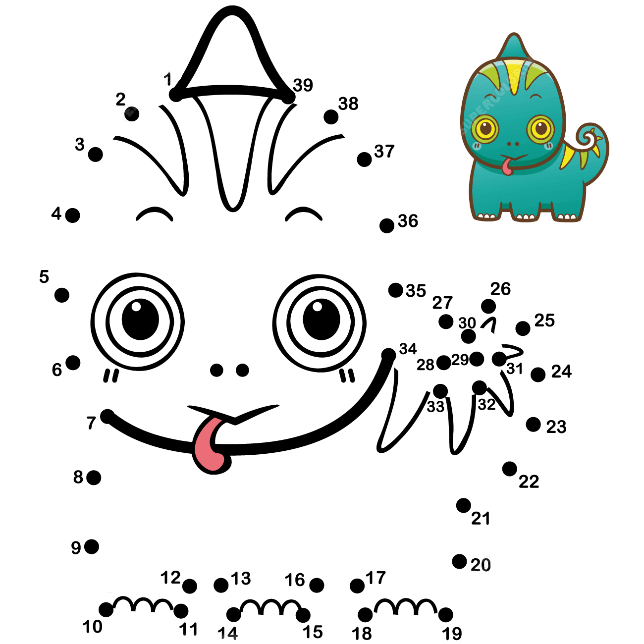 蜥蜴连线画图片素材