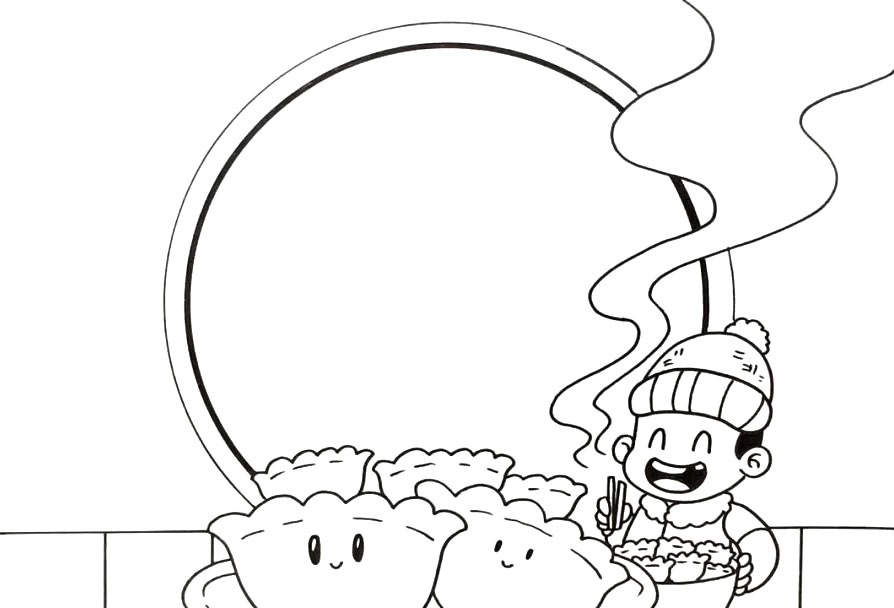 如何画冬至手抄报-图4