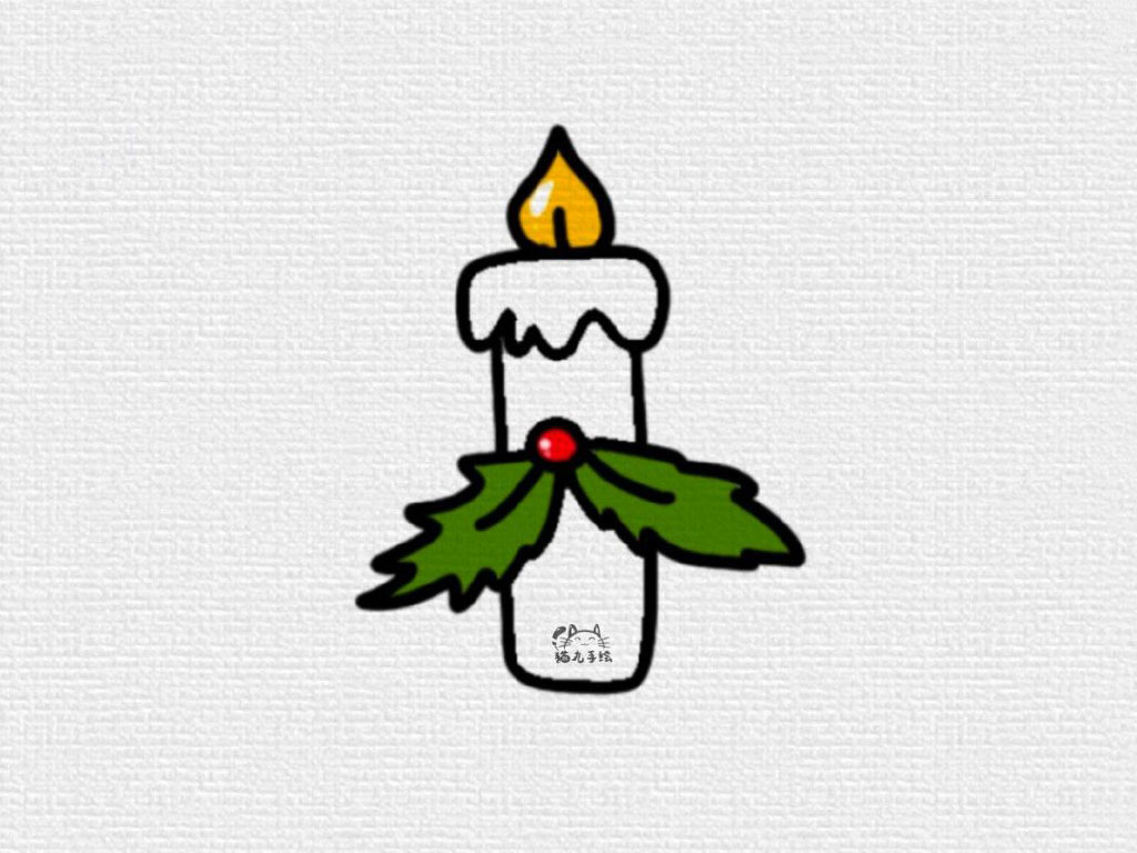 一组漂亮的圣诞节小物简笔画-图2