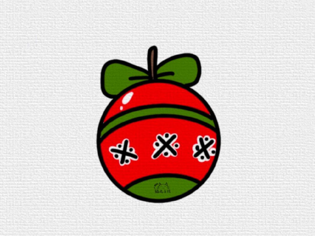 一组漂亮的圣诞节小物简笔画-图6