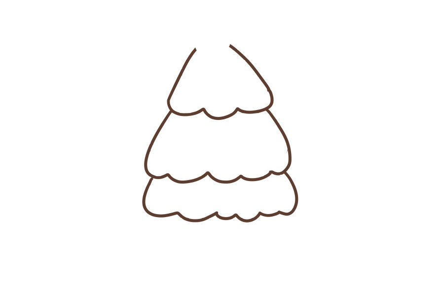 四步画可爱圣诞树-图2