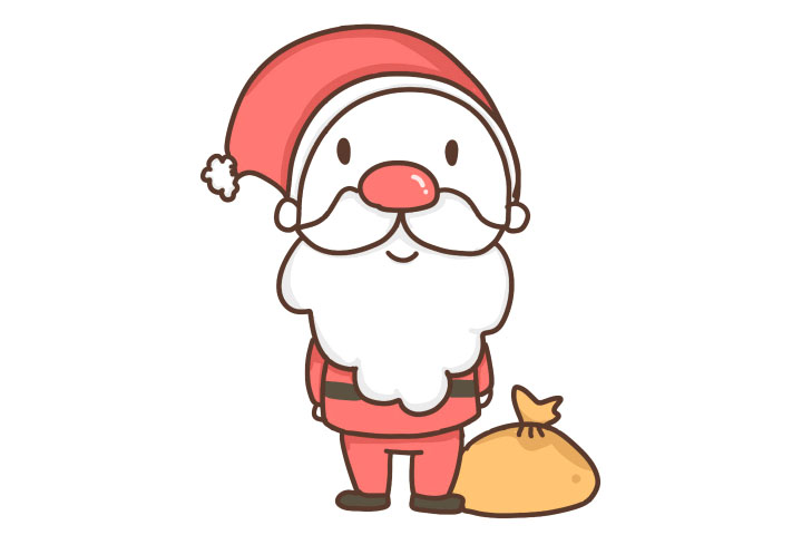 四步画圣诞老人