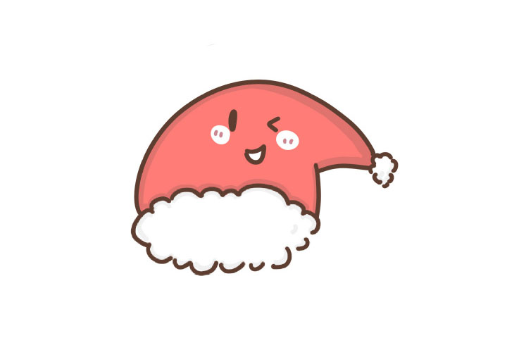 四步画可爱圣诞帽