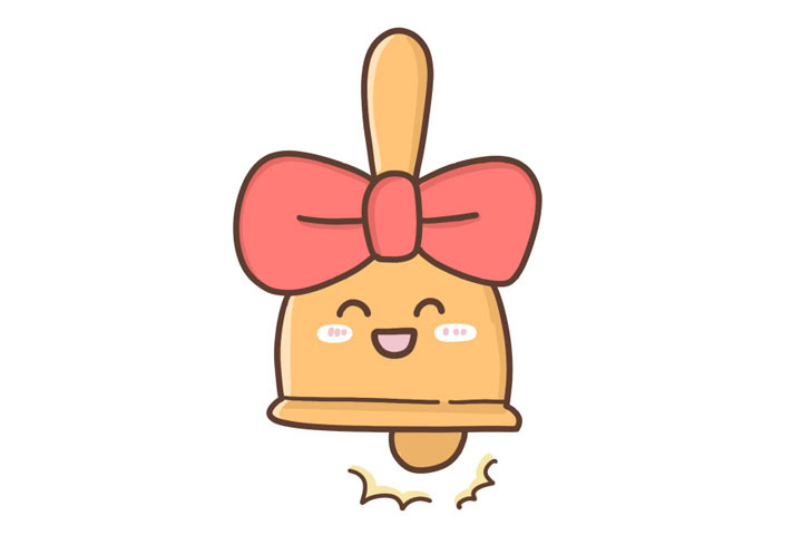 四步画可爱的圣诞铃铛