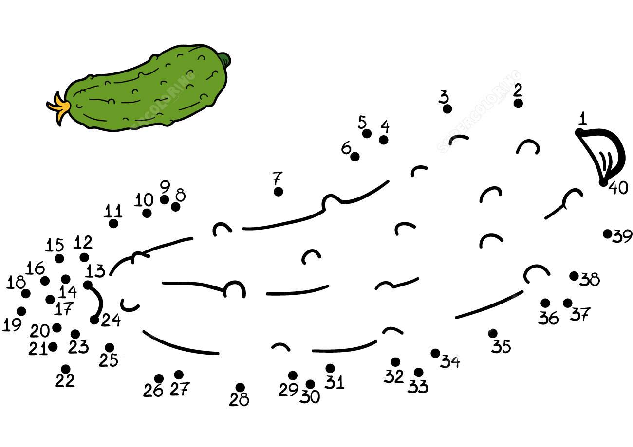 黄瓜连线画图片素材