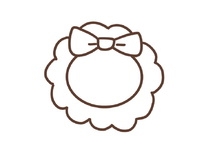 可爱圣诞花环怎么画-图3