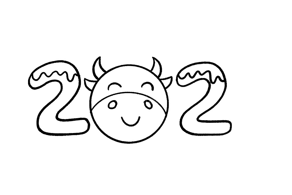 步骤7：最后，我们再用相同的方法继续画出数字2