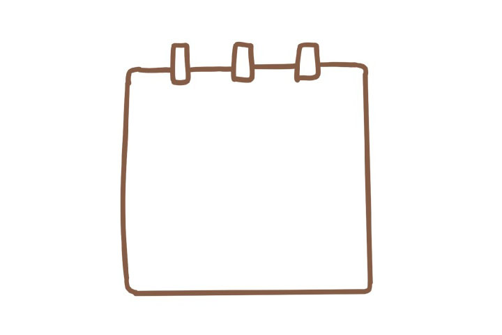 新年简笔画系列 日历怎么画-图2