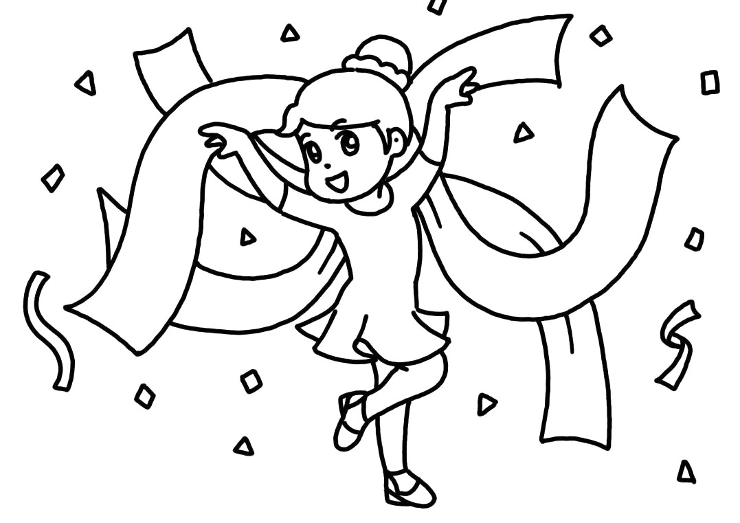 跳舞的小女孩简笔画-图5