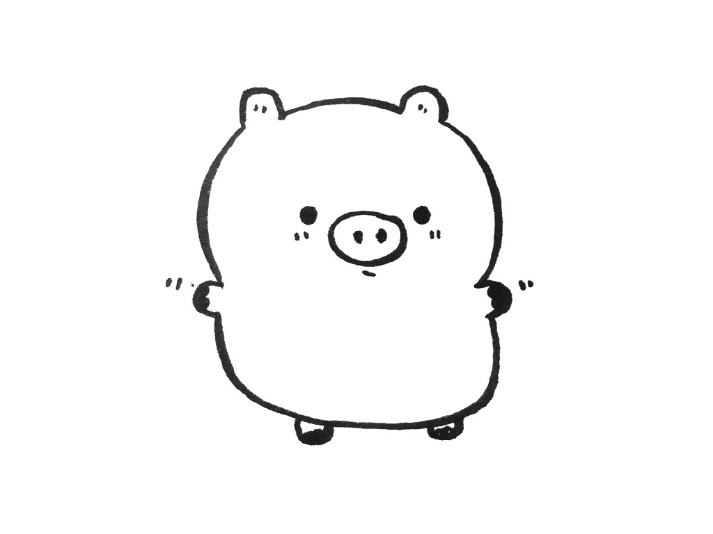 可爱小猪简笔画图片