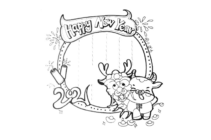 牛年春节手抄报边框-图8