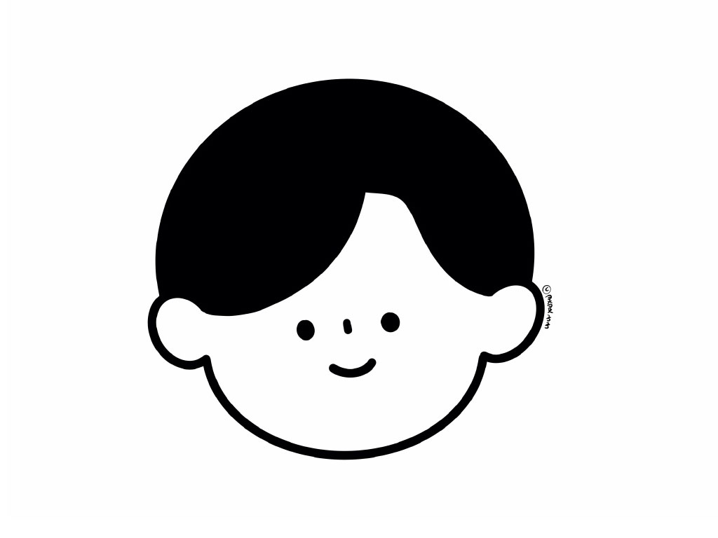 简约小男孩头像简笔画-图1