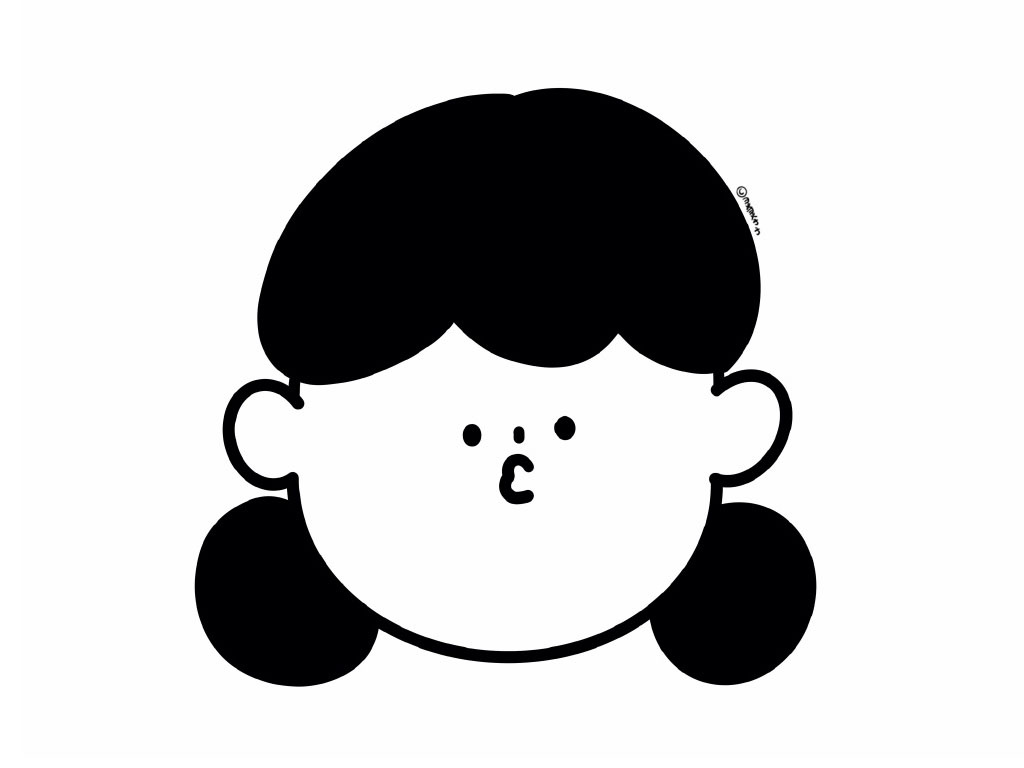 简约小女孩头像简笔画-图1