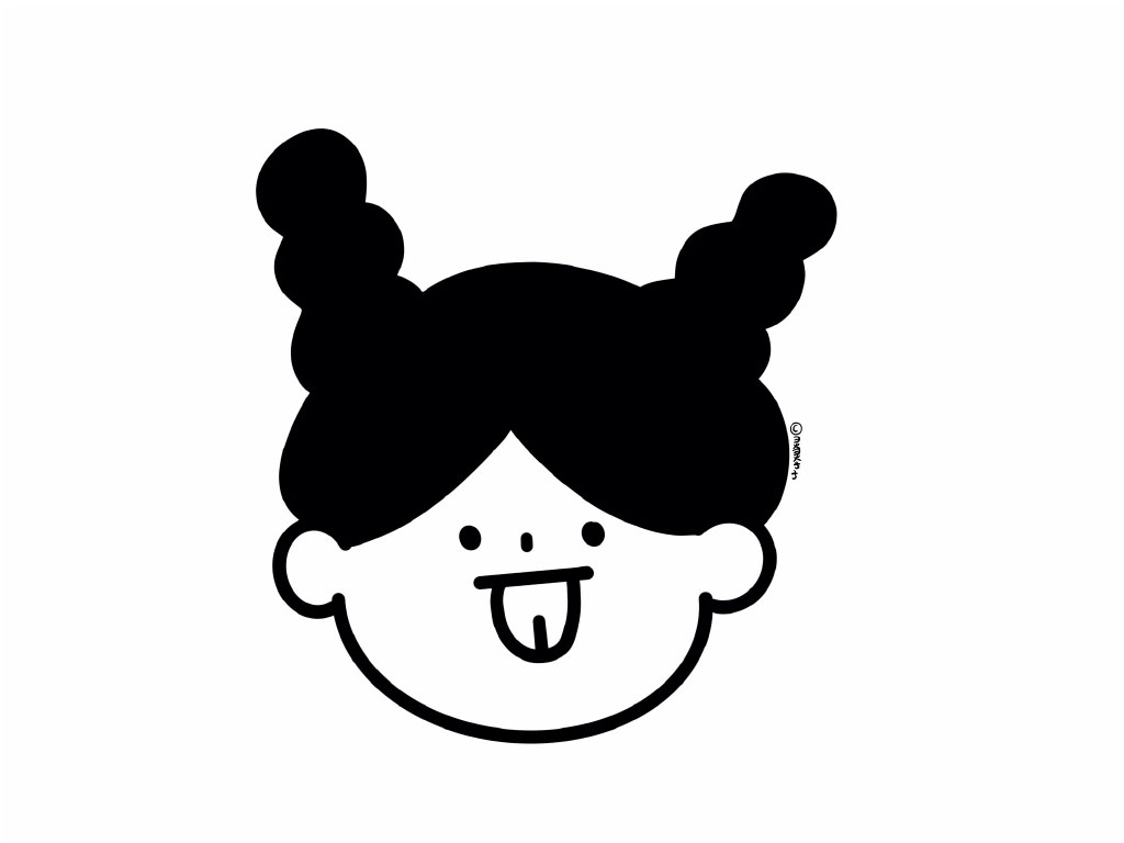 简约小女孩头像简笔画-图9