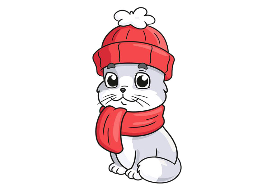 如何画穿衣服的猫