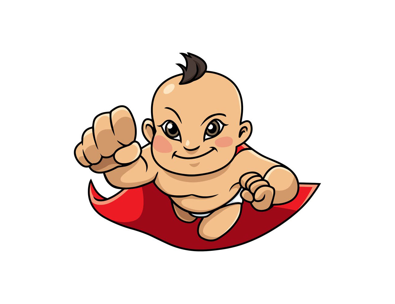 超级宝贝男孩飞行简笔画-图2