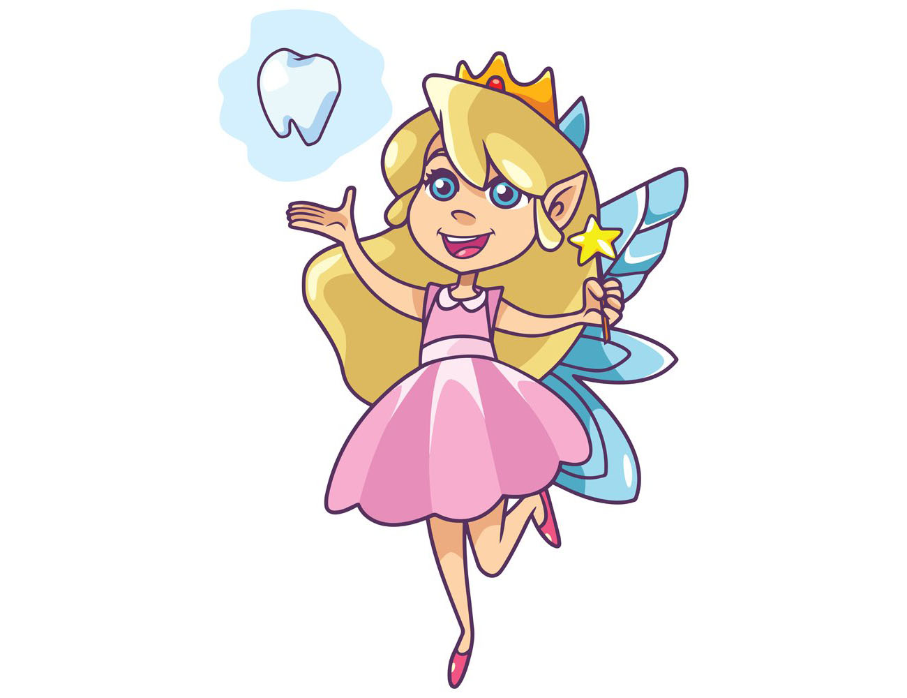 5张漂亮的小精灵简笔画图片-图4