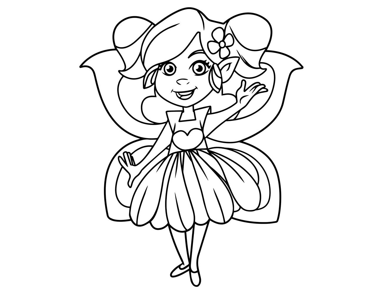 5张漂亮的小精灵简笔画图片-图5