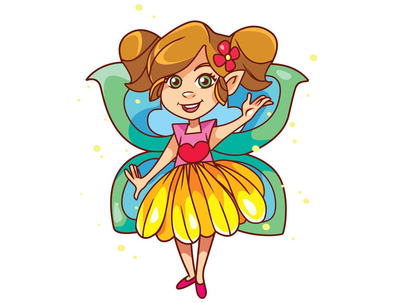 5张漂亮的小精灵简笔画图片-图6