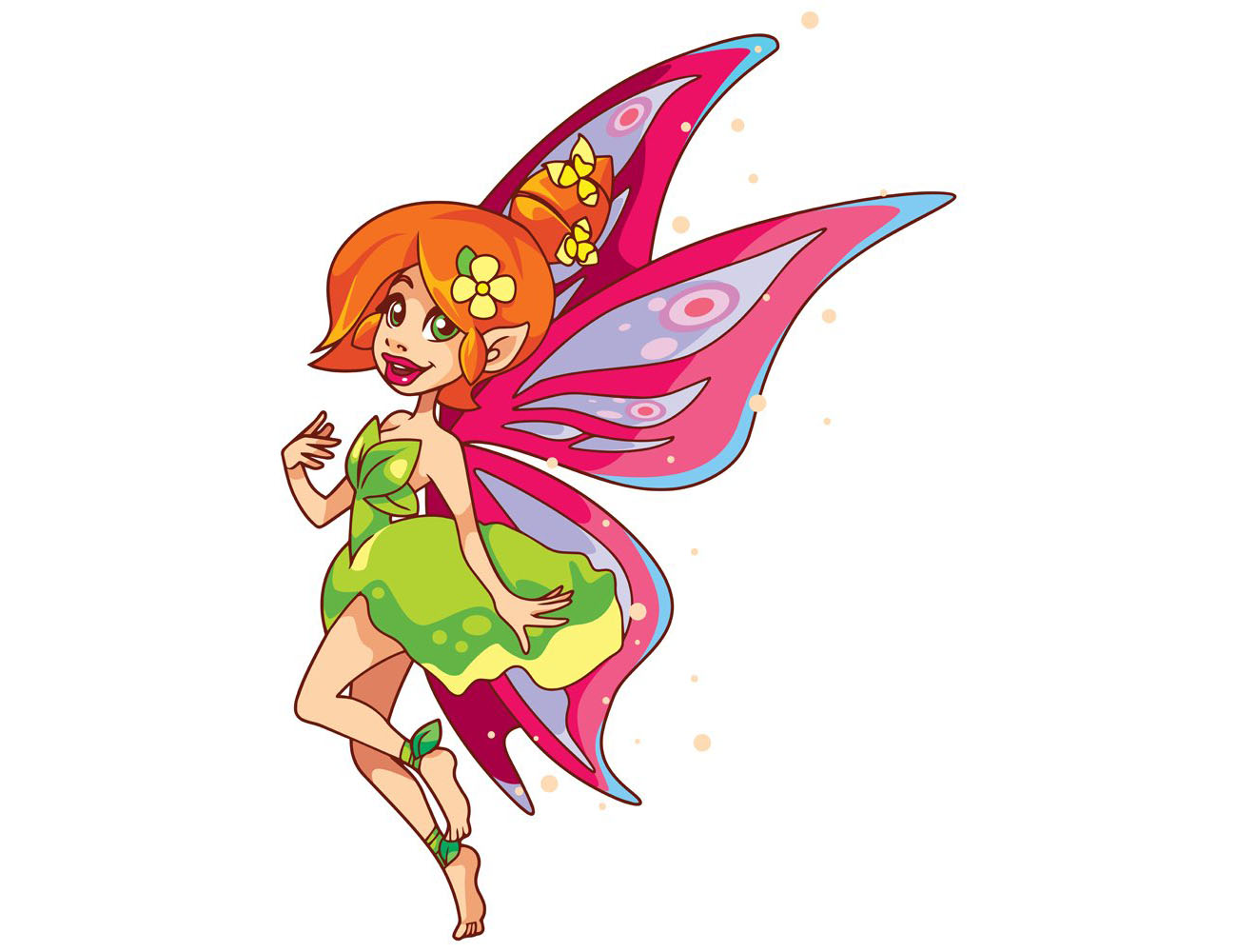 5张漂亮的小精灵简笔画图片-图10