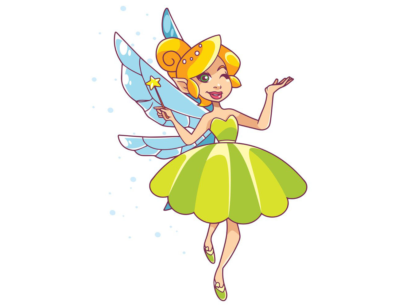 5张漂亮的小精灵简笔画图片-图8