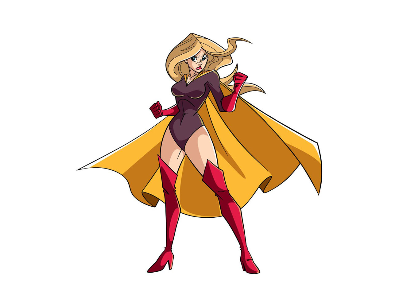 超级英雄中的女英雄简笔画-图1