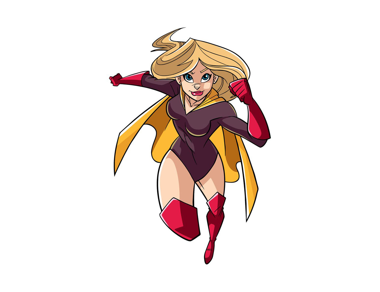 超级英雄中的女英雄简笔画-图2