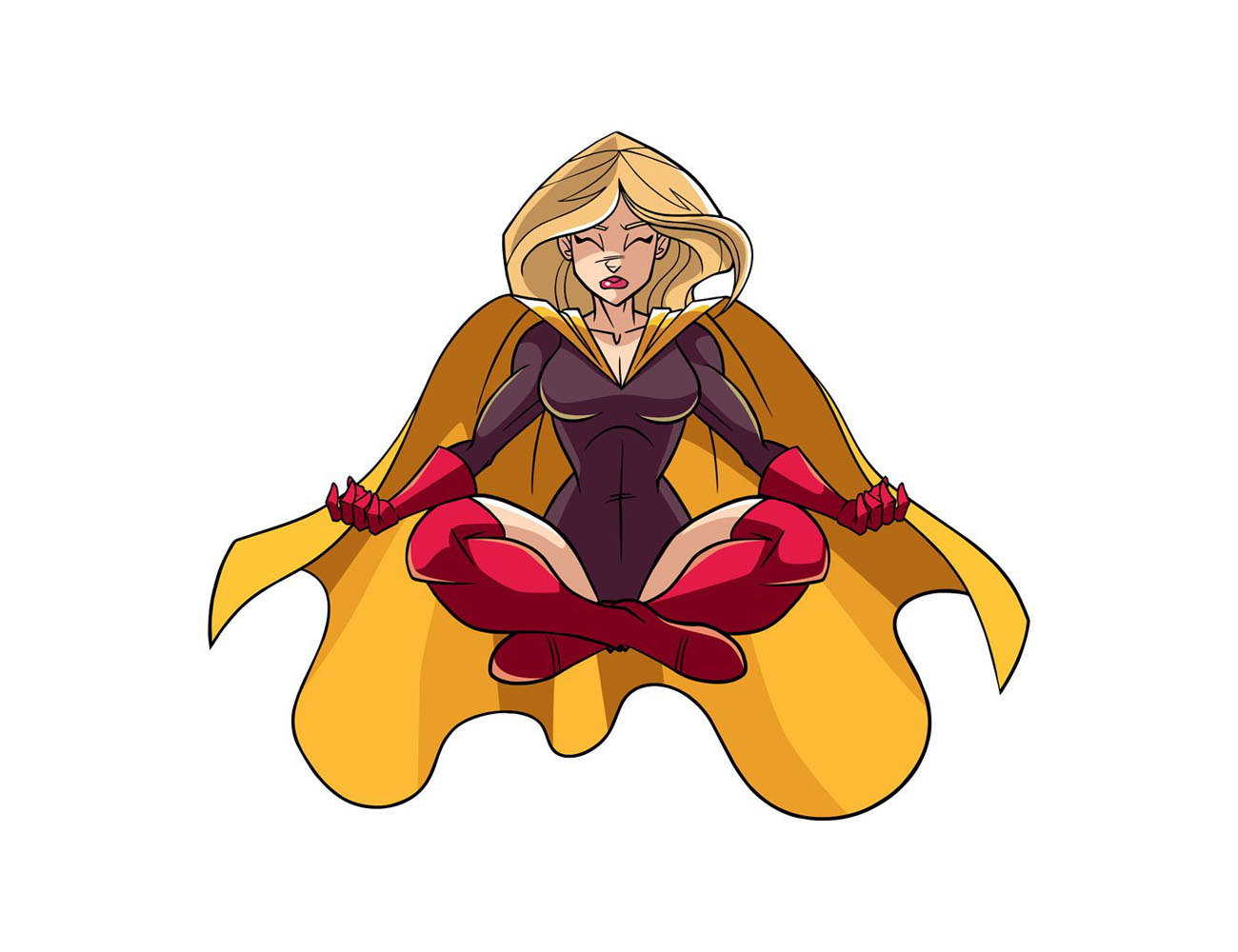 超级英雄中的女英雄简笔画-图4