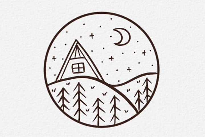 简单的微风景简笔画图片-图8